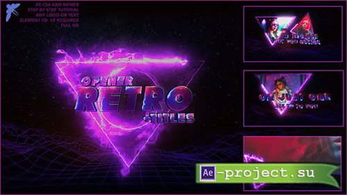 Videohive: 80s Retro Titles 3D - Project for After Effects 