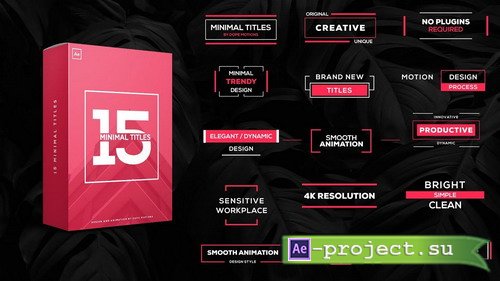 15 Minimal Titles - After Effects Template