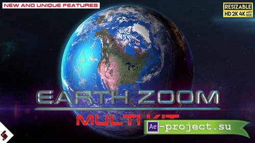 Videohive: Earth Zoom Multi Kit V5.2.1 - Project for After Effects