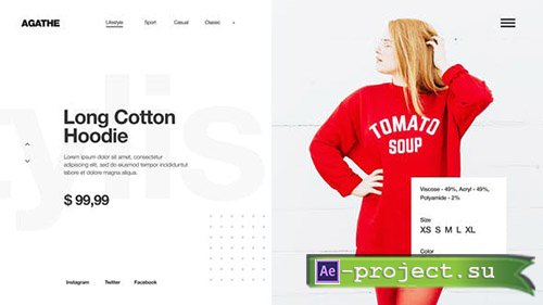 Videohive: Minimal Fashion Store / Clean Market Promo / Clothes Collection Shop / Product Presentation - Project for After Effects