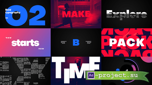 Videohive: Big Titles -Typography - Project for After Effects 