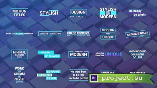 Videohive: Clean Motion Titles 24780004 - Project for After Effects