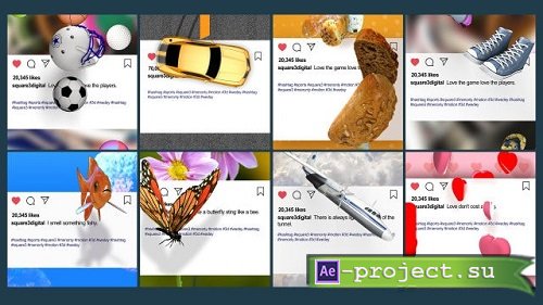 3D Instagram Posts 301586 - After Effects Templates