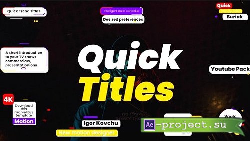 Quick Trendy Titles 4k - Premiere Pro Templates