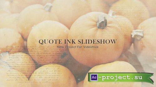 Videohive: Quote Ink Slideshow - Project for After Effects 