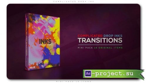 Videohive: Complicated Drop Ink Transition Pack - Project for After Effects 