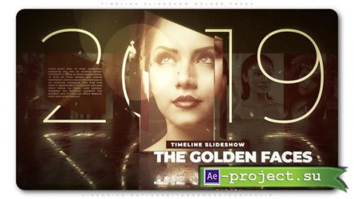 VideoHive: Timeline Slideshow Golden Faces 23466150 - Project for After Effects