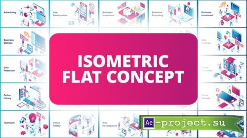 Videohive: Isometric Flat Concept - Project for After Effects