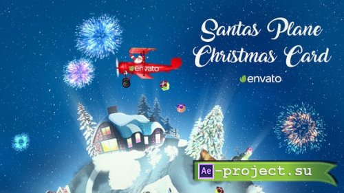 Videohive - Santas Plane Christmas Card | After Effects Template - 22772820