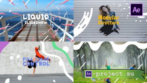 VideoHive: Colorful Liquid Slideshow 24853937 - Project for After Effects