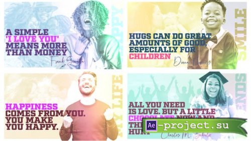 VideoHive: Happy People - Quote Slideshow 24853803  - Project for After Effects