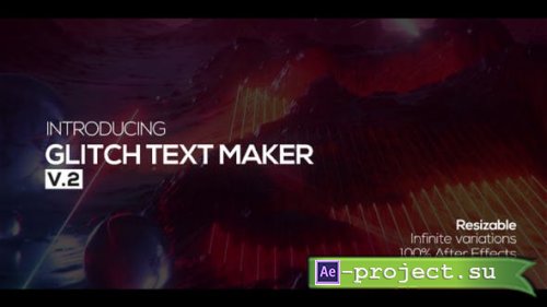 Videohive - Glitch Text Maker + Sound FX - 21410535 - Project for After Effects