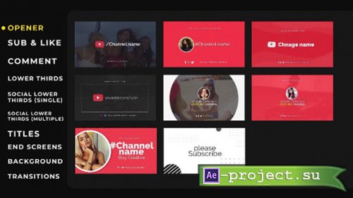 Youtube Starter kit - Project for After Effects