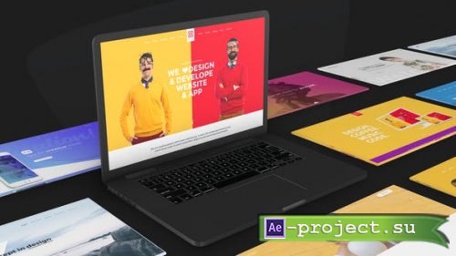VideoHive: Website Promo On Macbook Device - Animated Mockup  - Project for After Effects