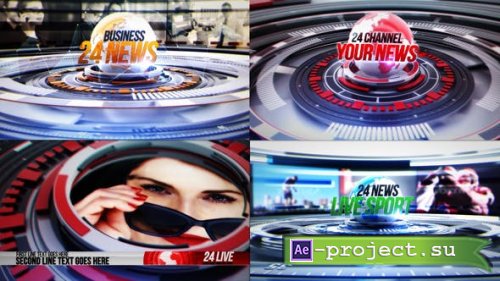 Videohive - 24 World News Complete Broadcast Package - 24955486 - Project for After Effects