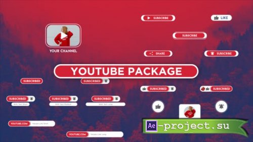 VideoHive: Opener Youtube Package Button Subscribe 24589949 - Project for After Effects