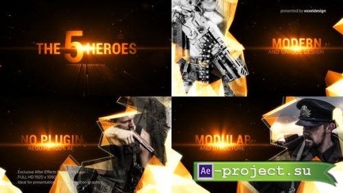 Videohive - The Five Heroes Cinematic Title - 24964321 - Project for After Effects