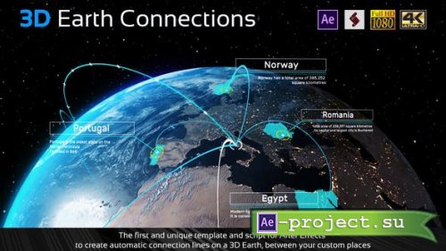 Videohive - 3D Earth Connections - 23573012 - Project for After Effects