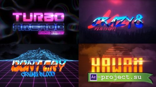 Videohive - 80S 4 Pack Logo Intro - 23970681 - Project for After Effects