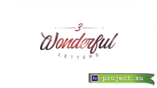 Videohive - Wonderful Letters 3 - 22258984 - Project for After Effects