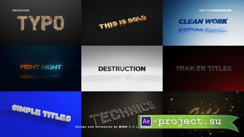 Videohive - Titles - Unique Element 3D Scenes - 24900306 - Project for After Effects