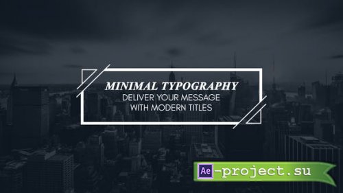 VideoHive: Minimal Modern Typography 23749851 - Project for After Effects 