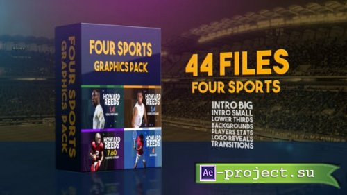VideoHive: Four Sports Graphics Pack 24143666 - Project for After Effects