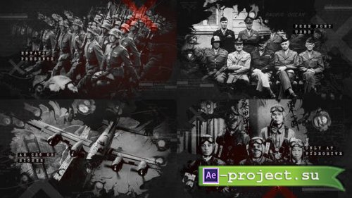 Videohive - Ink Bleed History Opener / World War Credits / Significant Events of Past / Old Retro Chronicle - 24992163