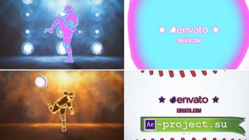 Videohive - Neon Baseball Logo - 25089570 - Project for After Effects