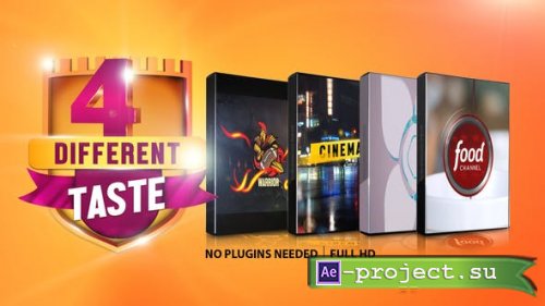 Videohive: Four Different Taste logo Pack 25025595 - Project for After Effects