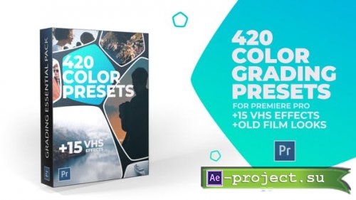 Videohive 420 Cinematic Color Presets, 15 VHS Video Effects, Old Film Looks - Premiere Pro