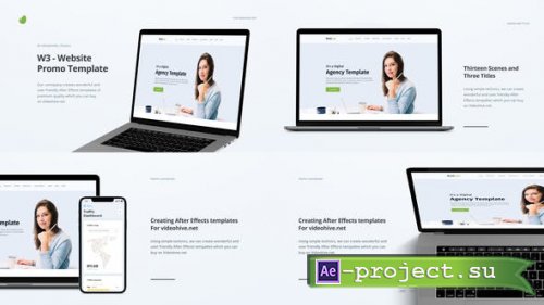 Videohive - W3 - Website Promo - 25076829 - Project for After Effects