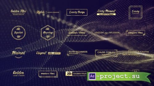 Videohive - Golden Titles - 25148656 - Project for After Effects