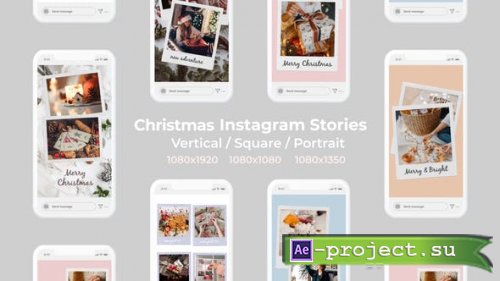 Videohive - Christmas Instagram Stories | Vertical Square Portrait - 25148463 - Project for After Effects