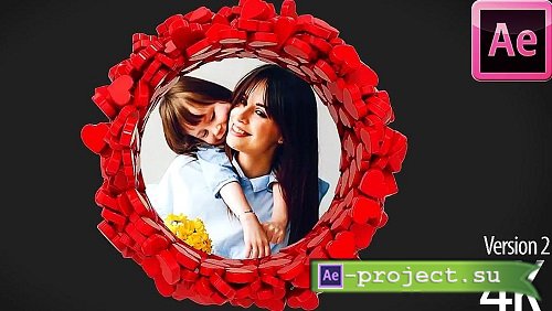 3D Hearts Logo Opener 311180 - After Effects Templates