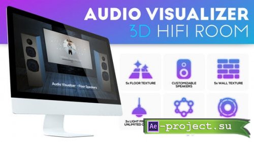 Videohive - Audio Visualizer 3D Music Room - 24003942 - Project for After Effects