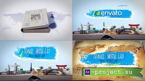Videohive - Travel Book Logo Reveals - 23113115 - Project for After Effects
