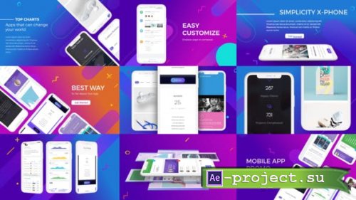 VideoHive: Flat Mobile Promo 22543413 - Project for After Effects
