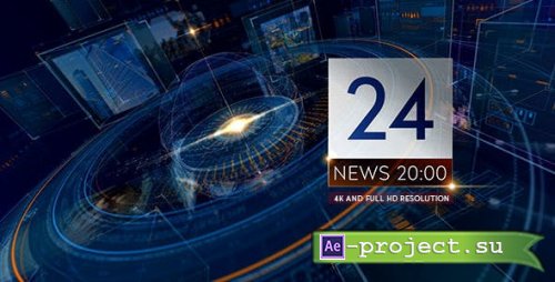 Videohive - Breaking NEWS 24 TV Broadcast Package/ Business and Political Summit/ Glass Cube Intro/ HUD UI Text - 14273486