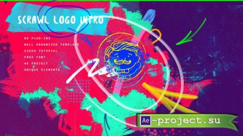Videohive - Scrawl Logo Intro 4K/ Instagram Stories Opening/ Bits and Pieces/ Brush Oil Paint/ Marker Transition - 24513132