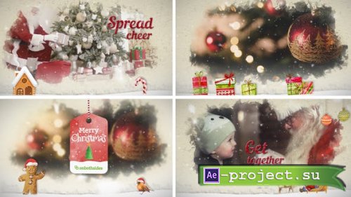 Videohive - Christmas Watercolored Slideshow 25089421 - Project for After Effects