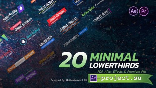 VideoHive: Minimal Lower Thirds Pack 23849816 - Project for After Effects
