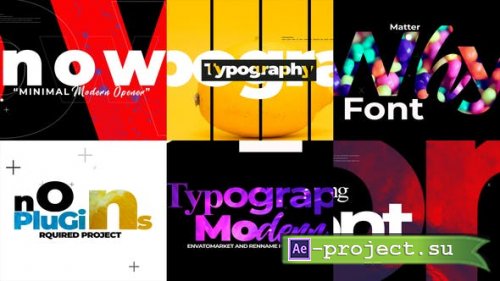 Videohive - Minimal Typograpy Opener - 23633981 - Project for After Effects