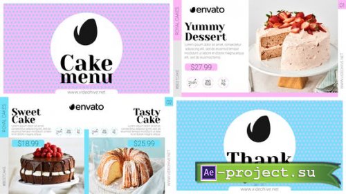 Videohive - Elegant Cake Menu - 25292460 - Project for After Effects