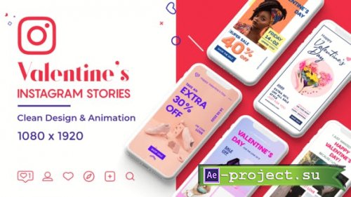 VideoHive: Valentine Instagram Stories 25310925 - Project for After Effects
