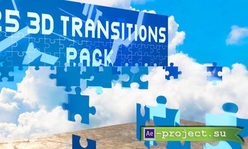 Videohive 3D Transitions Pack 9136500 Project For After Effects 