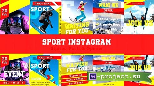 Sport Instagram Stories, Posts & Opener 360221 - After Effects Templates