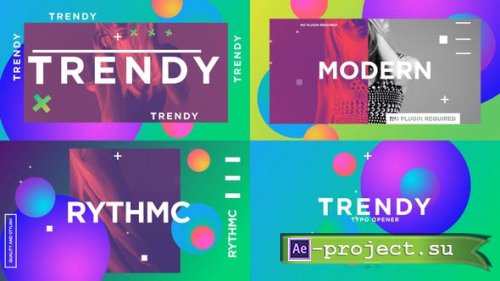 Videohive Trendy Typo Opener 24917748 - Project for After Effects