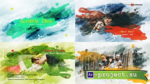 Videohive - Scribble Show Title - 25394555 - Project for After Effects