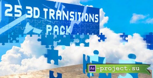Videohive - 3D Transitions Pack - 9136500 - Project for After Effects